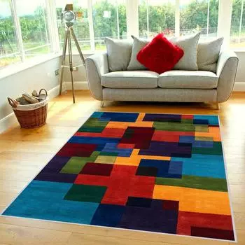 Rovigo Home Цифровая печать Моющийся нескользящий напольный ковер для гостиной RVG0381