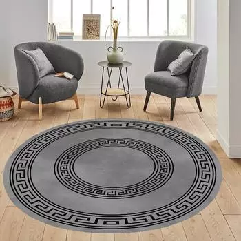 Rovigo Home Цифровая печать Моющийся нескользящий круглый ковер для гостиной RVG7327-HY962