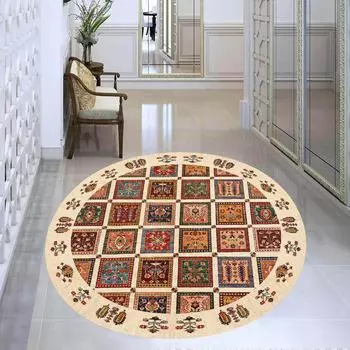 Rovigo Home Цифровая печать Моющийся нескользящий круглый ковер для гостиной RVG7345-HT648