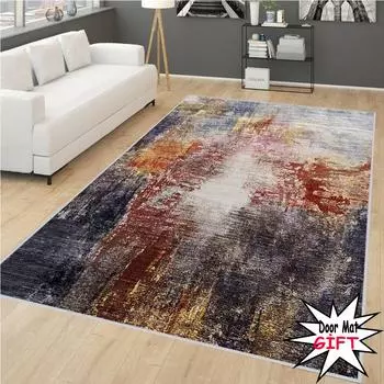 Rovigo Home Цифровая печать Моющийся нескользящий напольный ковер для гостиной RVG0270