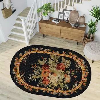 Rovigo Home Цифровая печать Моющийся нескользящий овальный ковер для гостиной RVG7269-HT452