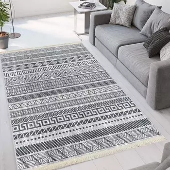 Rovigo Home Ковер с цифровой печатью на хлопковой основе с бахромой RVG8166-HT929