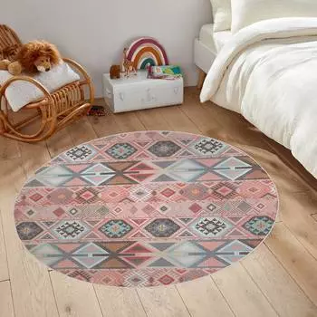 Rovigo Home Моющийся круглый ковер с принтом RHM7159