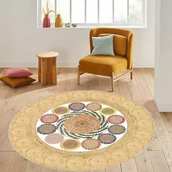 Rovigo Home Моющийся круглый ковер с принтом RHM7064-SD336