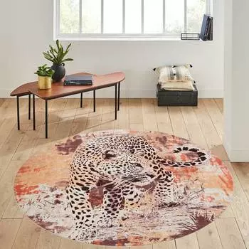 Rovigo Home Моющийся круглый ковер с принтом RHM7183