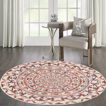 Rovigo Home Моющийся круглый ковер с принтом RHM7043