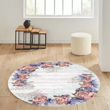 Rovigo Home Моющийся круглый ковер с принтом RHM7333-HS454