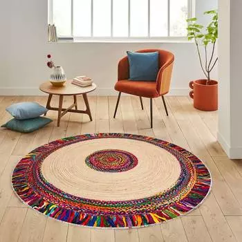 Rovigo Home Моющийся круглый ковер с принтом RHM7009