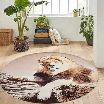 Rovigo Home Моющийся круглый ковер с принтом RHM7049