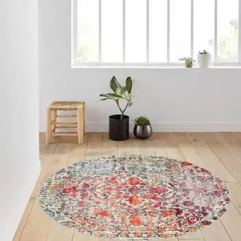 Rovigo Home Моющийся круглый ковер с принтом RHM7018