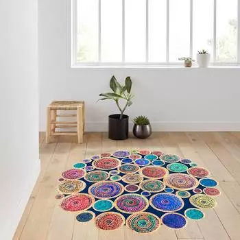 Rovigo Home Моющийся круглый ковер с принтом RHM7015