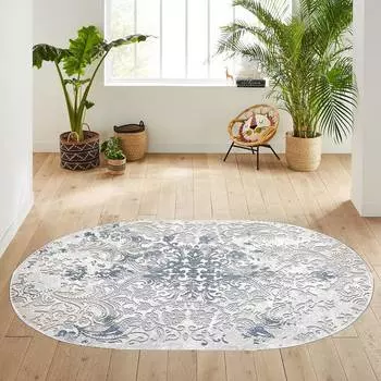 Rovigo Home Моющийся круглый ковер с принтом RHM7076