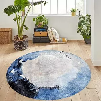 Rovigo Home Моющийся круглый ковер с принтом RHM7346