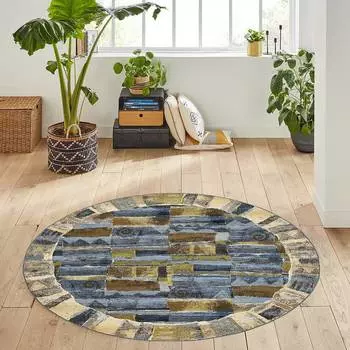 Rovigo Home Моющийся круглый ковер с принтом RHM7171