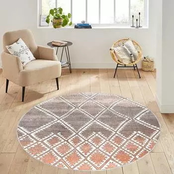 Rovigo Home Моющийся круглый ковер с принтом RHM7121