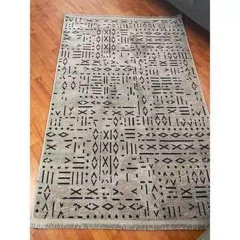 Rovigo Home Современный тканый ковер из синельной пряжи ctr SR-Бежевый