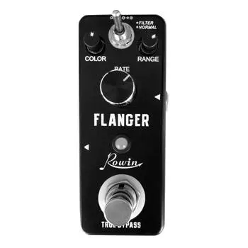 Rowin LN-312 Классическая аналоговая педаль эффектов для гитары Flanger True Bypass Корпус из алюминиевого сплава чёрный