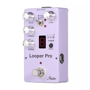 Rowin RE-05 Loop Guitar Effector Looper Tuner Мини-гитара Looper педаль эффектов цельнометаллический корпус с фиолетовый