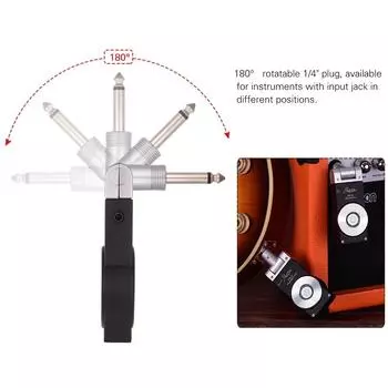 Rowin WS-20 2.4G Беспроводной перезаряжаемый передатчик для электрогитары, приемник, 30 метров золотой