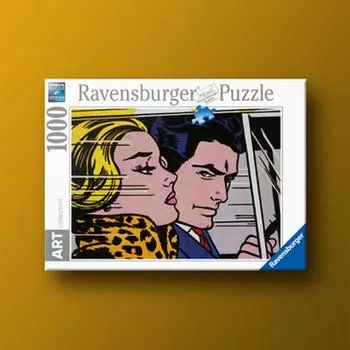 Roy Lichtenstein 1000 piece Ravensburger jigsaw puzzle in the car., popular Korean board game