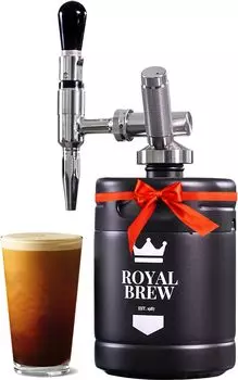 Royal Brew Nitro Cold Brew Coffee Nitro Coffee Iced Coffee Nitro Coffee Draft Coffee Maker Авторизованный дистрибьютор Black [Японский продукт] (штейн