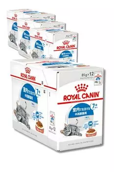 Royal Canin Indoor Gravy 48 шт. Для кошек, живущих в помещении, в возрасте от 7 лет и старше Для кошек и пожилых кошек Пищевая клетчатка Оригинальный логотип 7+ [85 г, набор] среднего возраста