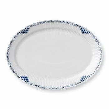 Royal Copenhagen 1016790 Тарелка овальная Princess, 11,0 дюймов (28 см), белый