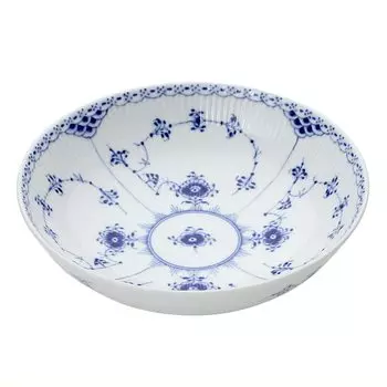 Royal Copenhagen 102 Blue Рифленая Полукружевная Чаша 577 Синяя Рифленая 21,5 см [Товар] синий