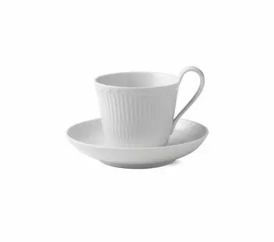 ROYAL COPENHAGEN Белый 240мл 1128092 Чашка_Блюдце [Товар] белый