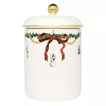 Royal Copenhagen Royal Copenhagen Star Fluted Christmas Collection Cookie Jar 2504175 2504175 [Item]