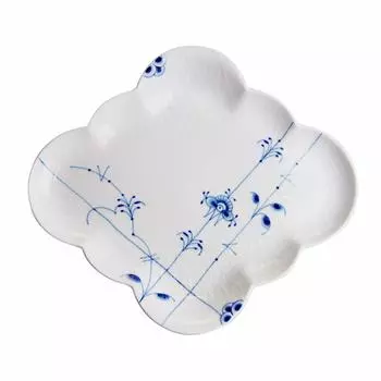 ROYAL COPENHAGEN Тарелка средняя синяя 26,5x22,5 см [Параллельный импорт] Синяя пальметта 2-500-726