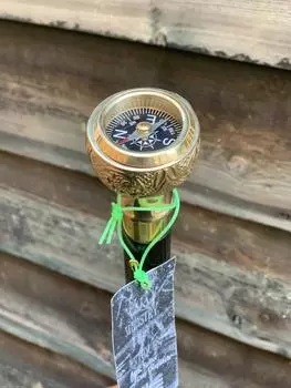 Трость-компас Royal Engineers, трость-трость Royal Canes, трость-трость из цельной латуни, ручка золотого цвета, складная трость