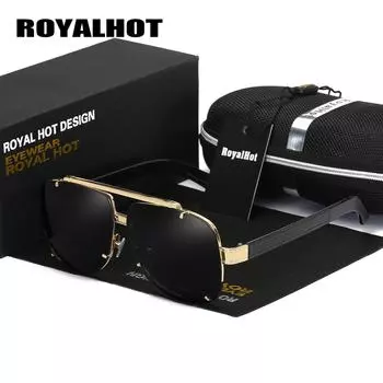 Royal Hot, стильные унисекс, поляризованные солнцезащитные очки для езды на открытом воздухе и верховой езды чёрный