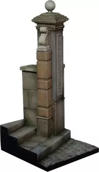 Royal Model Диорамный аксессуар для основы виньетки Ступенька с колонной 40 мм x 40 мм Набор из смолы RM947 1/35 1/35-1/32