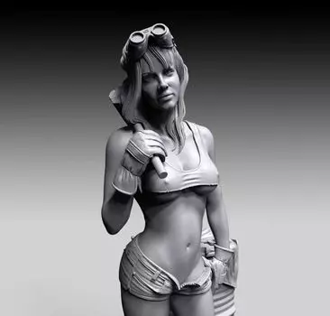 Royal Model Garage Girl Resin Kit RM858 1/24 (Высота 75 мм)