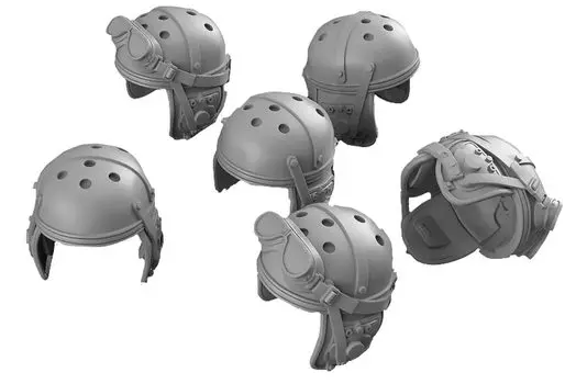 Royal Model Шлем танкиста армии США времен Второй мировой войны WWII Набор из 6 смоляных деталей RM892 1/35