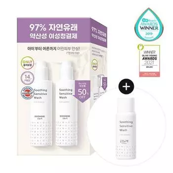 Royal Secret Feminine Cleanser Soothing Sensitive Wash Double Special Set 200ml+200ml Giveaway Special,Корейская женская продукция
