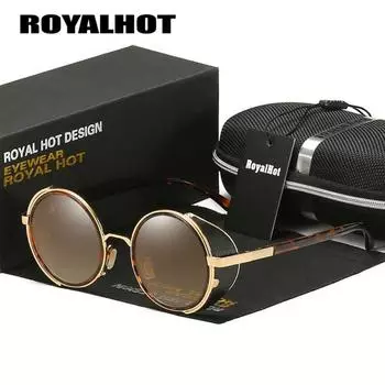 RoyalHot для мужчин и женщин, дропшиппинг, собственный склад в США, мужские и женские поляризационные круглые солнцезащитные очки UV400 синий