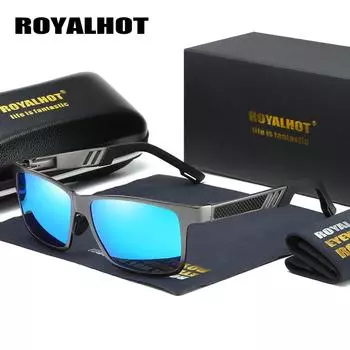 RoyalHot мужские и женские поляризационные солнцезащитные очки в алюминиевой магниевой оправе, солнцезащитные очки для вождения, очки culos Masculino Male серебряный