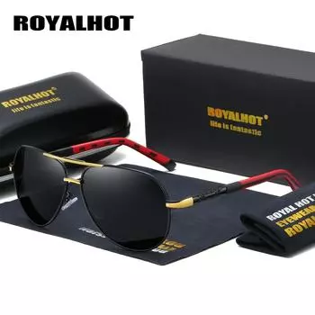 RoyalHot мужские и женские поляризационные солнцезащитные очки овальной формы из сплава в классической оправе, солнцезащитные очки для вождения, оттенки culos Masculino Male