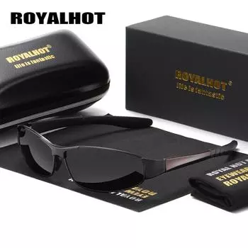 RoyalHot унисекс поляризованные овальные металлические модные солнцезащитные очки для вождения на открытом воздухе