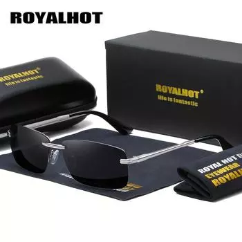 RoyalHot унисекс поляризованные солнцезащитные очки в прямоугольной оправе из сплава, солнцезащитные очки для вождения, солнцезащитные очки, UV400