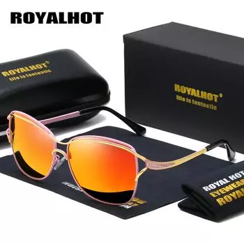 RoyalHot женские и мужские поляризационные солнцезащитные очки в овальной оправе из сплава, солнцезащитные очки для вождения, оттенки culos masculino Male золотой