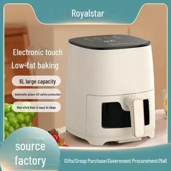 Royalstar Multifunctional Air Fryer, Large Capacity Electric Cooker: Oil-Free, Automatic Baking and Frying.