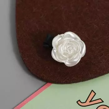 Роза Цветок Нескользящие Для Девочек Женские Заколки Для Волос Маленькие Шпильки Для Волос Корейский Стиль Заколки Камелия белый
