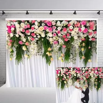 Роза Цветок Стены Фоны Свадьба День Рождения Цветочная Тематическая Вечеринка Фон 150x90cm