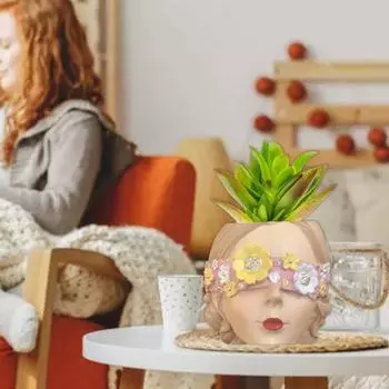 Роза Цветок Женщины для Головы 3D Цветочный Горшок Эпоксидная Смола Форма Гипсовая Свеча Бетон Гипс Силиконовая Форма DIY Ремесла Форма 1