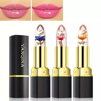Роза для губ, меняющая температуру цвета, натуральная, долговечная, водостойкая помада, косметика для женщин, макияж