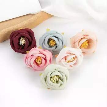 Роза Искусственные Цветы Поддельные Розы Шелковые Розы Головки 10 ШТ. Настоящие Искусственные Цветы для DIY Ремесла Фото Реквизит Домашний Свадебный Декор 10pcs