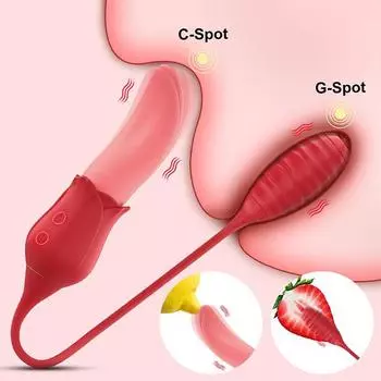 Роза, лизание языка, вибрация, прыгающее яйцо, секс-игрушка, стимуляция клитора, массаж, товары для взрослых